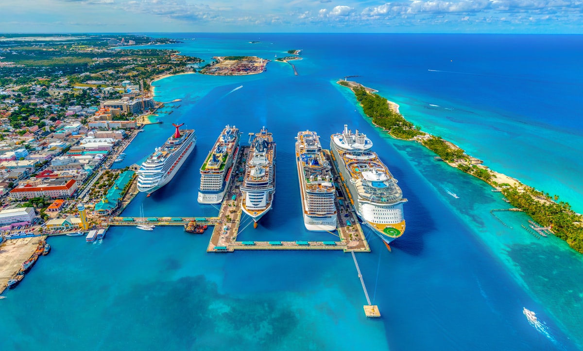 Cruise ships at port